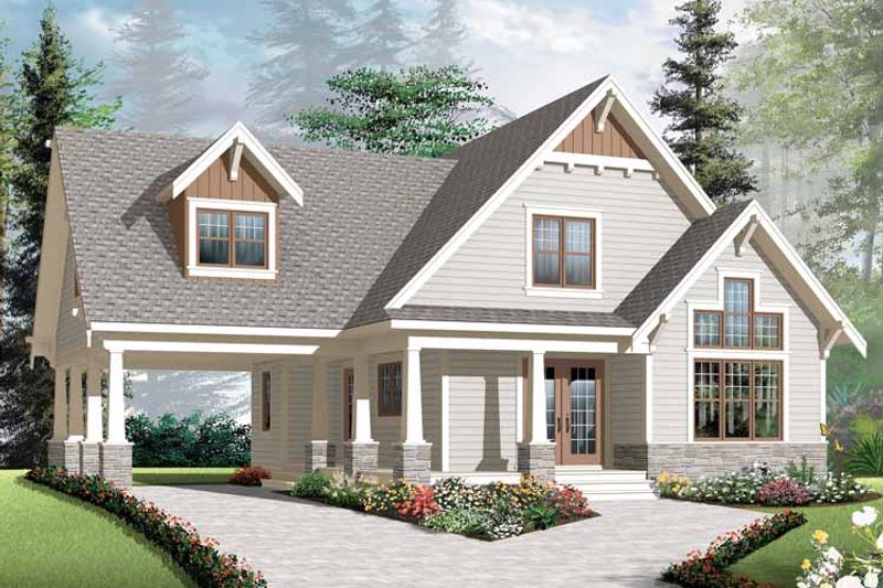 Home Plan - Traditional Exterior - Front Elevation Plan #23-2546