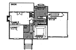 Floor Plan - Main Floor for Colonial House Plan #30-337 - 3 bed, 2.5 bath
