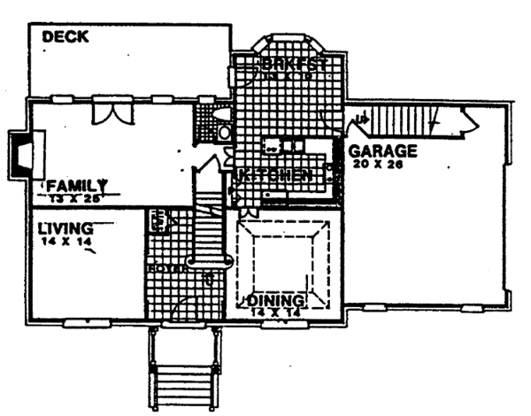 Architectural House Design - Colonial Floor Plan - Main Floor Plan #30-337