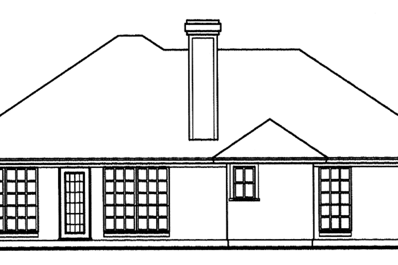 Dream House Plan - Exterior - Rear Elevation for Country House Plan #42-560 - 3 bed, 2 bath