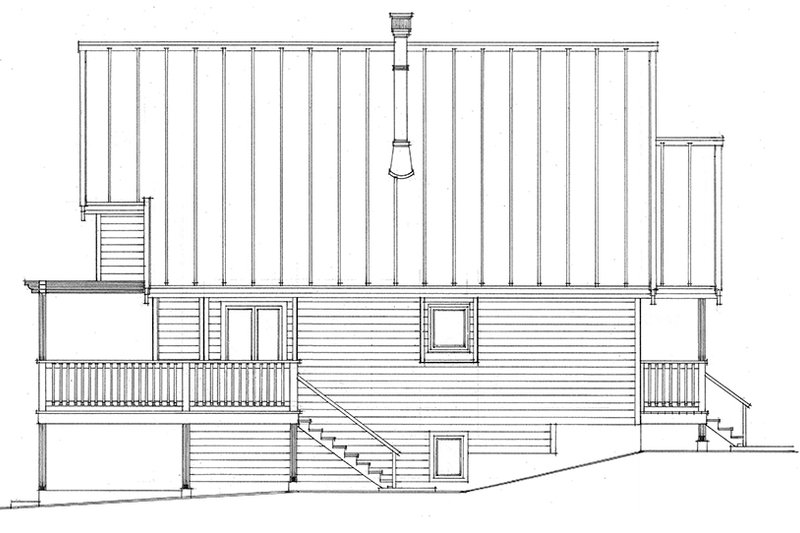 Architectural House Design - Exterior - Other Elevation 1 for Cabin House Plan #118-167 - 3 bed, 2 bath