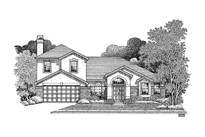 House Blueprint - Mediterranean Exterior - Front Elevation Plan #999-107