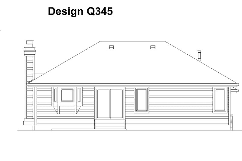 Dream House Plan - Exterior - Rear Elevation for Ranch House Plan #47-785 - 3 bed, 2 bath