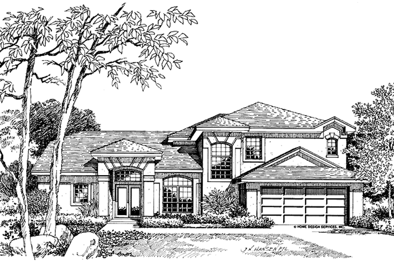 Dream House Plan - Mediterranean Exterior - Front Elevation Plan #417-721