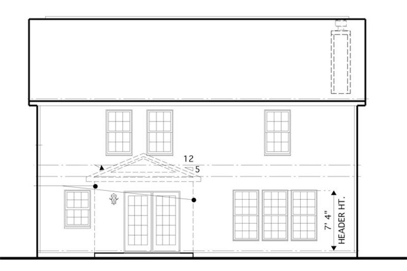 Dream House Plan - Exterior - Rear Elevation for Traditional House Plan #1053-50 - 3 bed, 2.5 bath