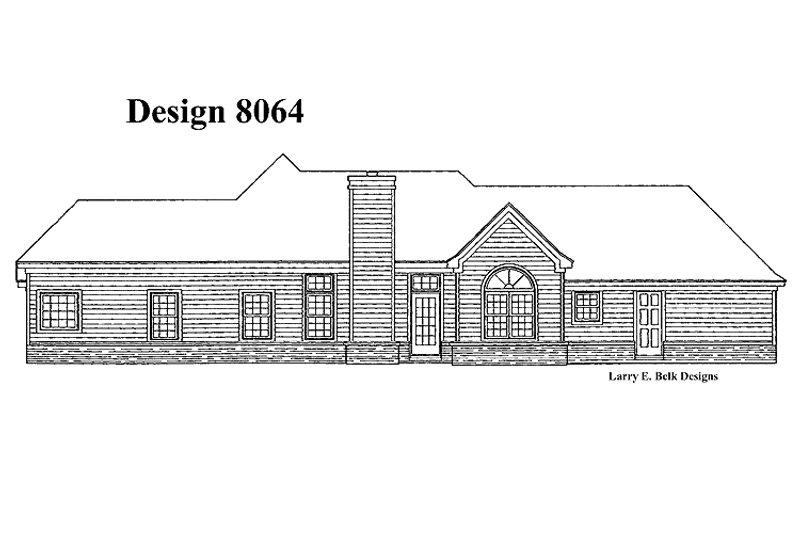 Home Plan - Exterior - Rear Elevation for European House Plan #952-60 - 3 bed, 2 bath