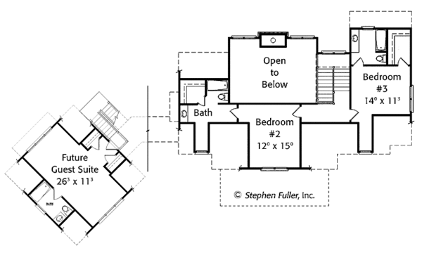 Dream House Plan - Craftsman Floor Plan - Upper Floor Plan #429-382