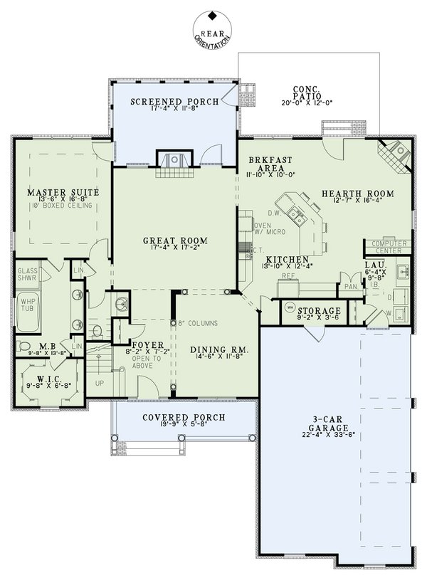 Home Plan - Traditional Floor Plan - Main Floor Plan #17-2383