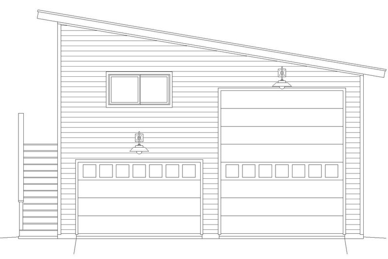 Architectural House Design - Exterior - Front Elevation 3 for Contemporary House Plan #932-238, 1 bath