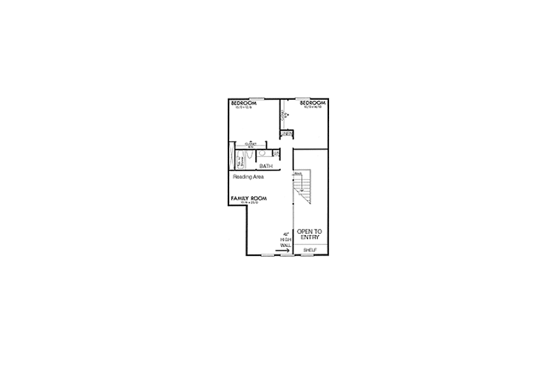 Architectural House Design - Floor Plan - Upper Floor for Country House Plan #320-1244 - 3 bed, 2.5 bath