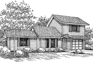 Home Plan - Colonial Exterior - Front Elevation Plan #60-1024