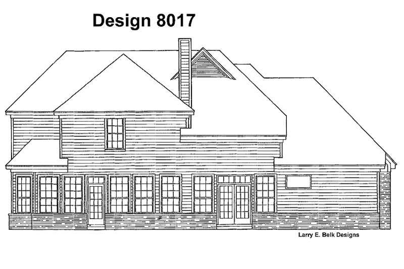 Dream House Plan - Exterior - Rear Elevation for Traditional House Plan #952-16 - 4 bed, 2.5 bath