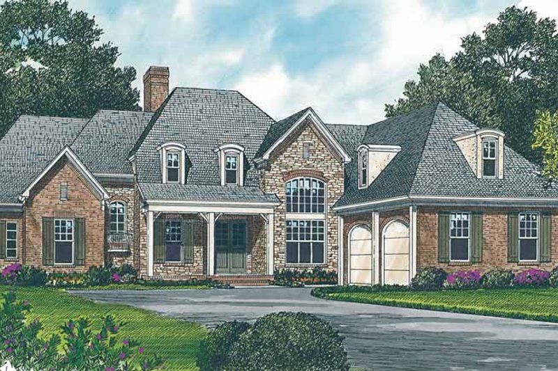 House Blueprint - Country Exterior - Front Elevation Plan #453-229
