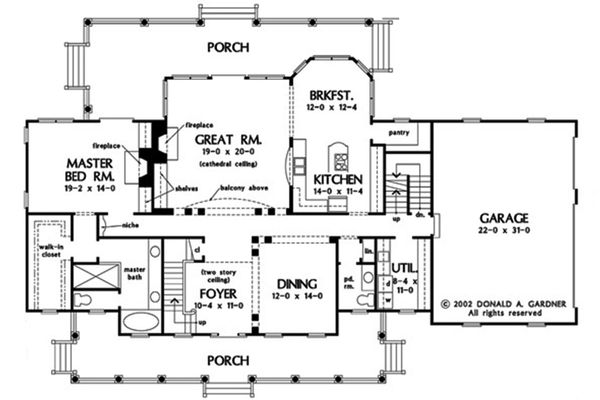 Architectural House Design - With Basement Stair Location