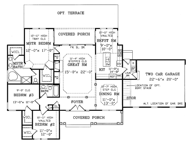 Dream House Plan - Country Floor Plan - Main Floor Plan #314-220