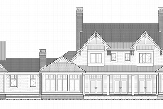 Exterior - Rear Elevation for Farmhouse House Plan #928-284 - 4 bed, 4.5 bath