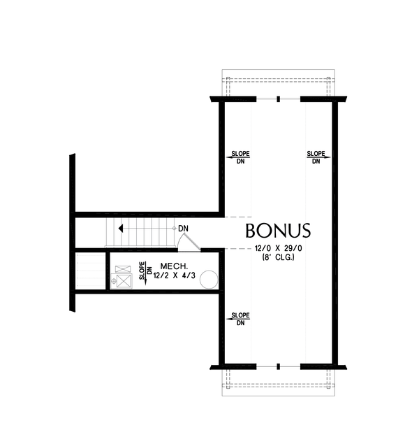 Farmhouse Floor Plan - Upper Floor Plan #48-1195