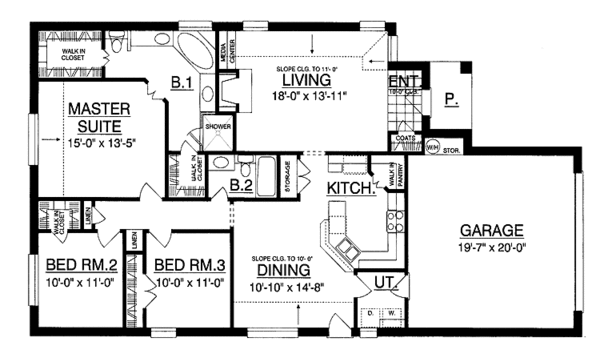 House Plan Design - Traditional Floor Plan - Main Floor Plan #40-501