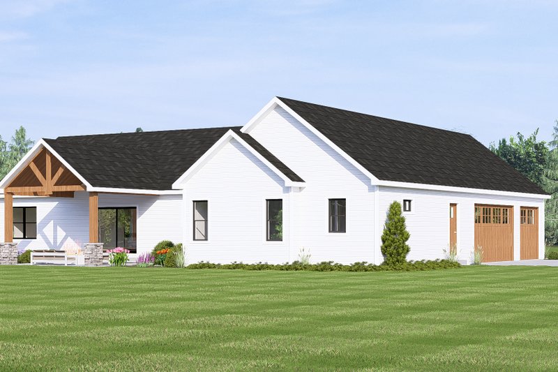 Home Plan - Exterior - Rear Elevation 1 for Farmhouse House Plan #1064-470 - 3 bed, 2.5 bath