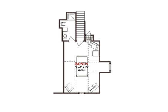 Floor Plan - Other Floor for European House Plan #63-302 - 4 bed, 3.5 bath