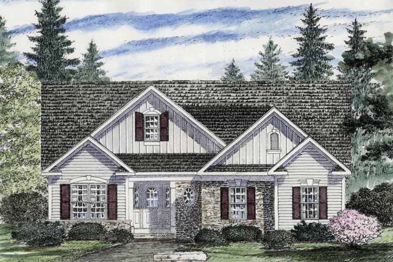 Architectural House Design - Craftsman Exterior - Front Elevation Plan #316-259