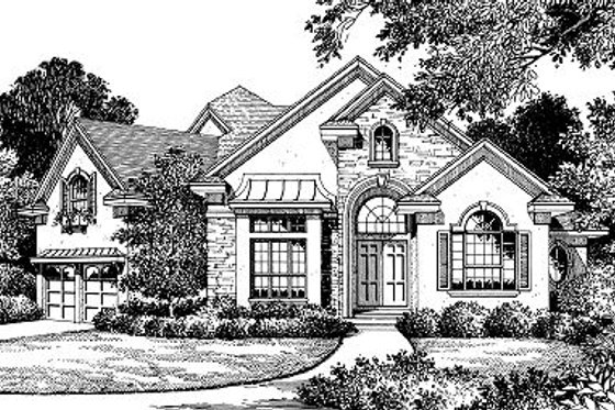 Exterior - Front Elevation for Colonial House Plan #417-398 - 3 bed, 3.5 bath