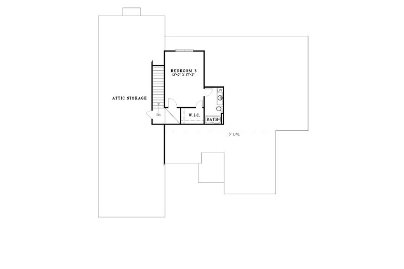 Home Plan - Floor Plan - Upper Floor for Ranch House Plan #17-2966 - 3 bed, 3.5 bath