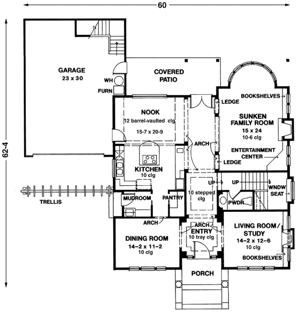 House Plan Design - European Floor Plan - Main Floor Plan #966-67