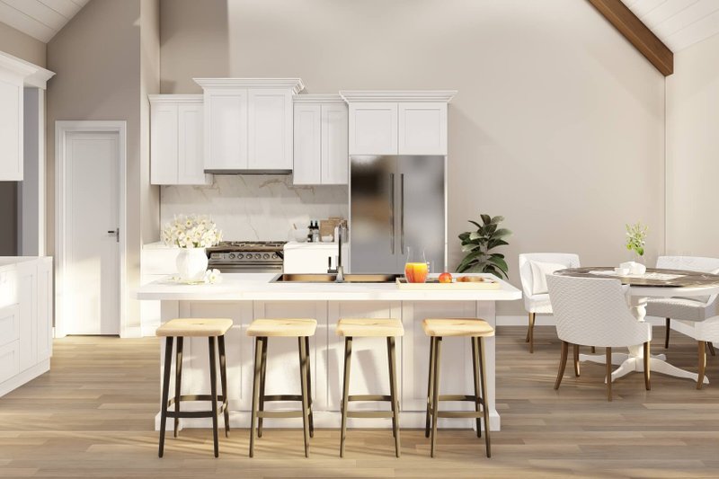 House Blueprint - Interior - Kitchen for European House Plan #17-3440 - 4 bed, 3 bath
