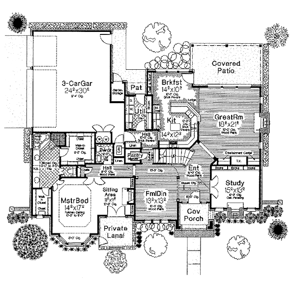 Dream House Plan - European Floor Plan - Main Floor Plan #310-556