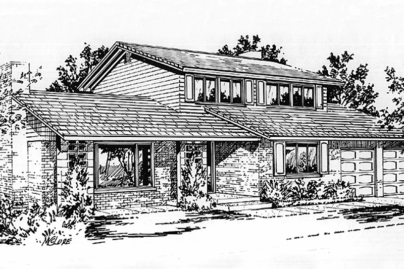 Dream House Plan - Prairie Exterior - Front Elevation Plan #320-1400