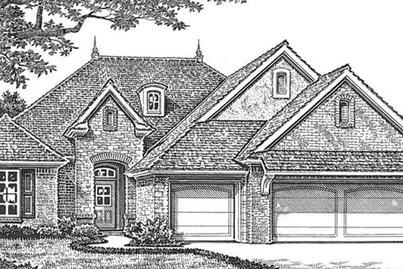 European Style House Plan - 3 Beds 2 Baths 1690 Sq/Ft Plan #310-1259 ...