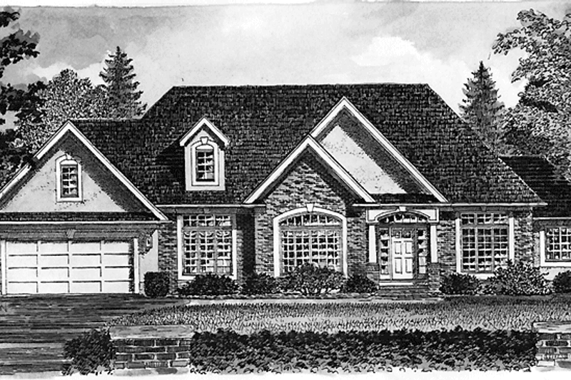 Architectural House Design - Country Exterior - Front Elevation Plan #316-244
