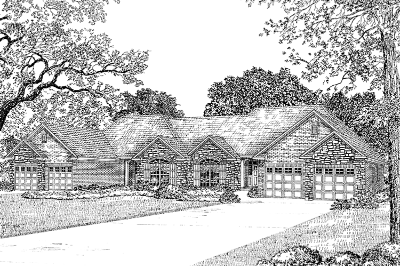 Architectural House Design - Country Exterior - Front Elevation Plan #17-2783