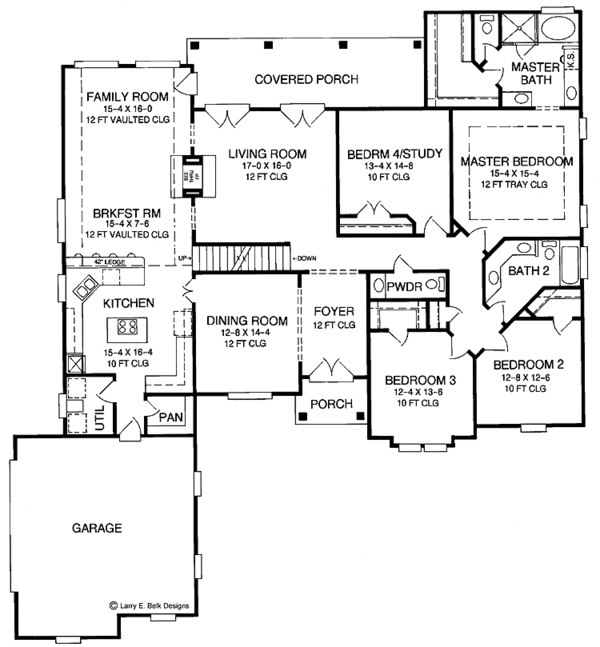 House Plan Design - Country Floor Plan - Main Floor Plan #952-260