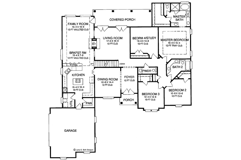 Dream House Plan - Floor Plan - Main Floor for Country House Plan #952-260 - 4 bed, 2.5 bath