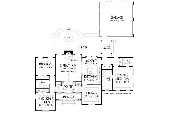 Floor Plan - Main Floor for Country House Plan #929-375 - 3 bed, 2 bath