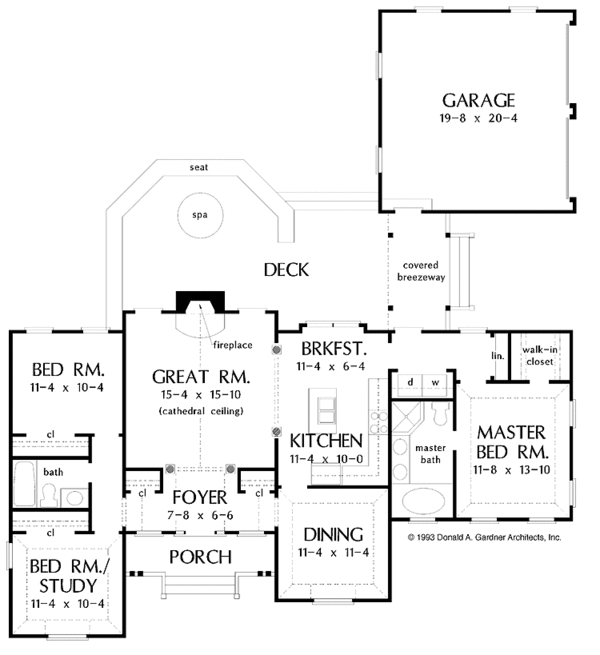 House Design - Country Floor Plan - Main Floor Plan #929-375