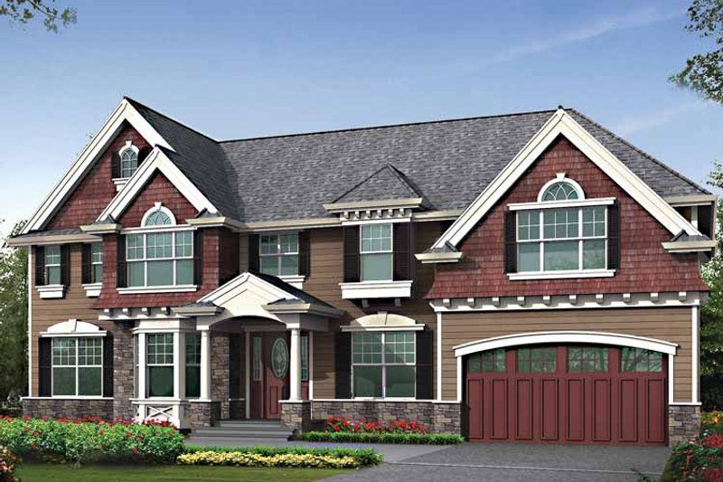 Home Plan - Exterior - Front Elevation 3 for Craftsman House Plan #132-457 - 4 bed, 3.5 bath