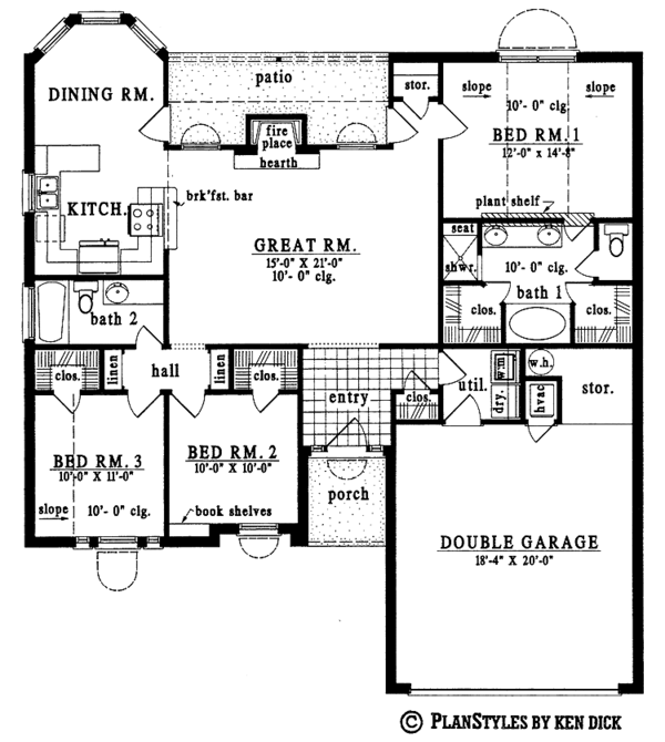 House Design - European Floor Plan - Main Floor Plan #42-479