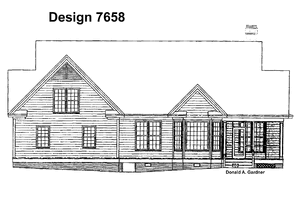 Exterior - Rear Elevation 3 for Country House Plan #929-294 - 3 bed, 2 bath