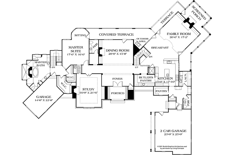 Home Plan - Floor Plan - Main Floor for European House Plan #453-595 - 5 bed, 6 bath