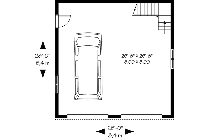 Home Plan - Floor Plan - Main Floor for Craftsman House Plan #23-2477, 0 bath