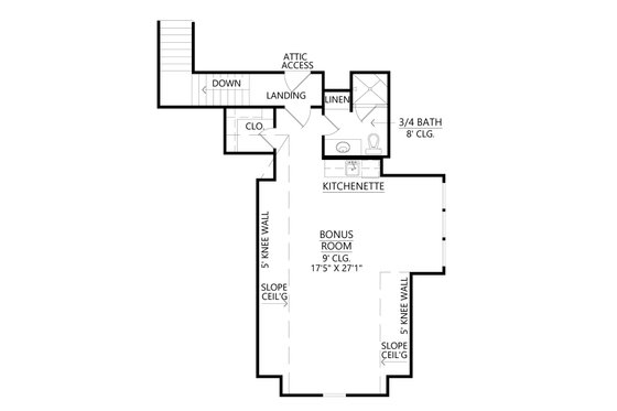 Floor Plan - Upper Floor for Farmhouse House Plan #1074-113 - 4 bed, 3.5 bath