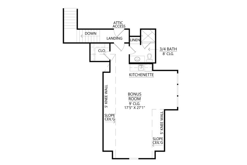 House Design - Floor Plan - Upper Floor for Farmhouse House Plan #1074-113 - 4 bed, 3.5 bath