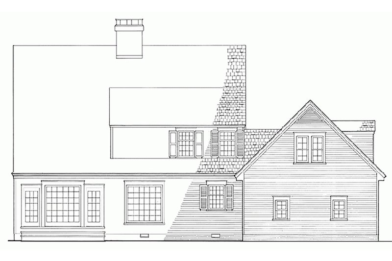 Dream House Plan - Exterior - Rear Elevation 1 for Colonial House Plan #137-207 - 3 bed, 2 bath