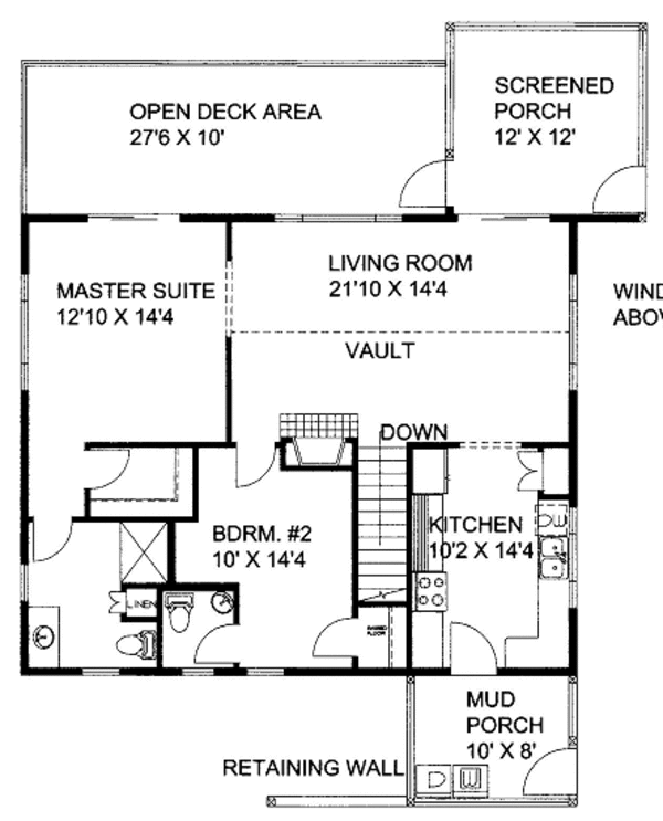 Home Plan - Traditional Floor Plan - Main Floor Plan #117-725