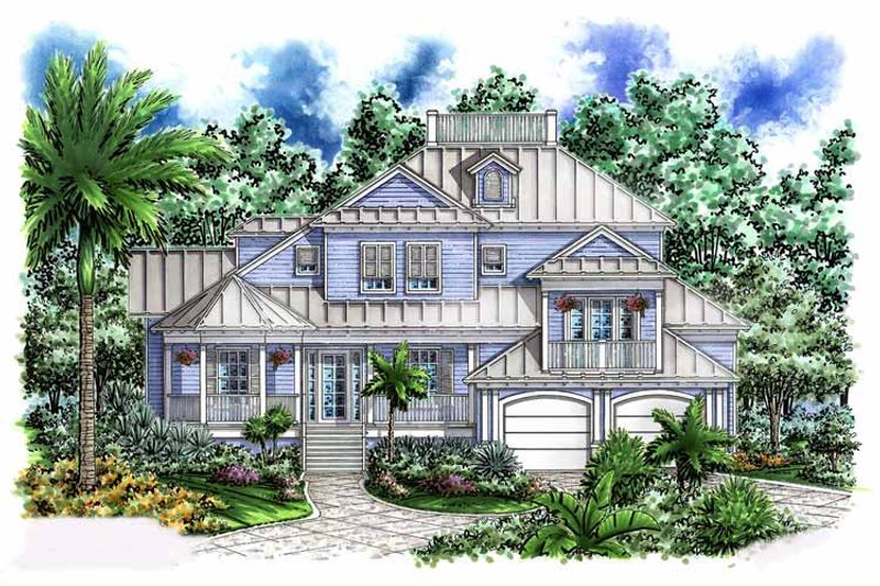 Home Plan - Mediterranean Exterior - Front Elevation Plan #1017-54