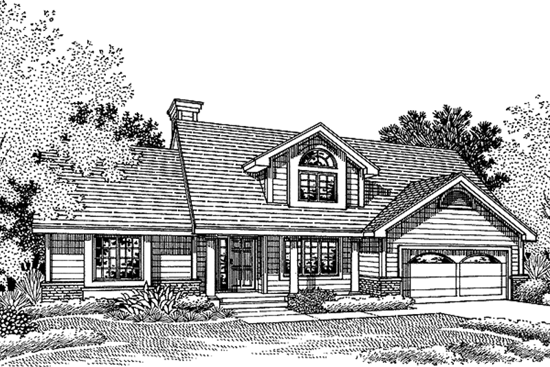 Home Plan - Exterior - Front Elevation 3 for Country House Plan #320-558 - 3 bed, 2.5 bath