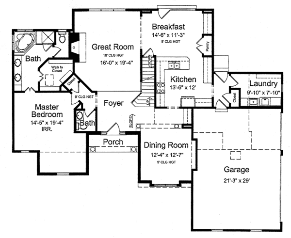 Architectural House Design - Country Floor Plan - Main Floor Plan #46-791